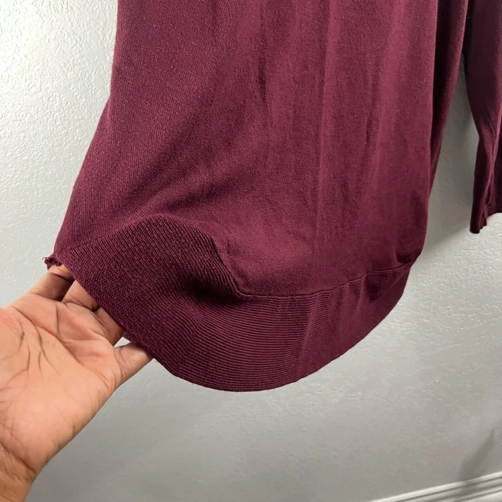 Cyrus Women’s Deep Burgundy Cowl Neck Sweater Sz 1X Fall winter Wear Cozy Comfy